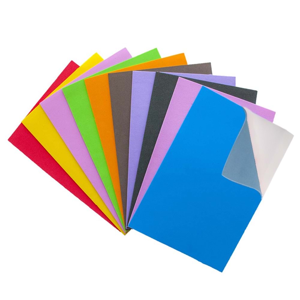 Eva Yapışkanlı 50x70cm 10 Renk Karışık Pk Kika