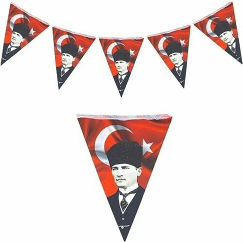 Üçgen Flama Atalı Türk Bayrağı