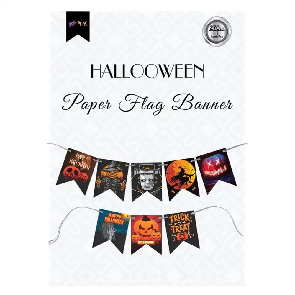 Cadılar Bayramı Banner Happy Halloween 18*270cm