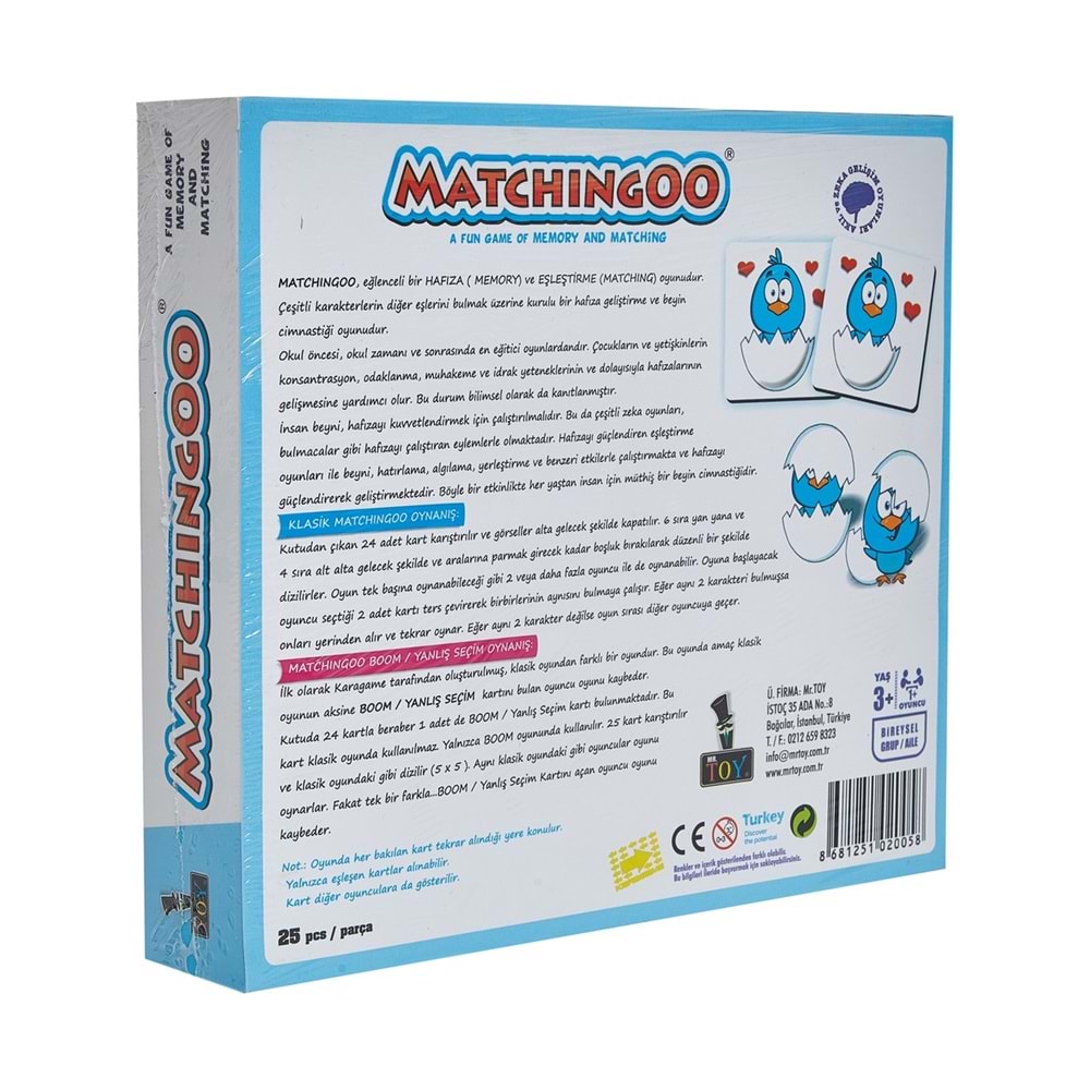 Matchingoo Memory Game Hafıza Oyunu Maviş
