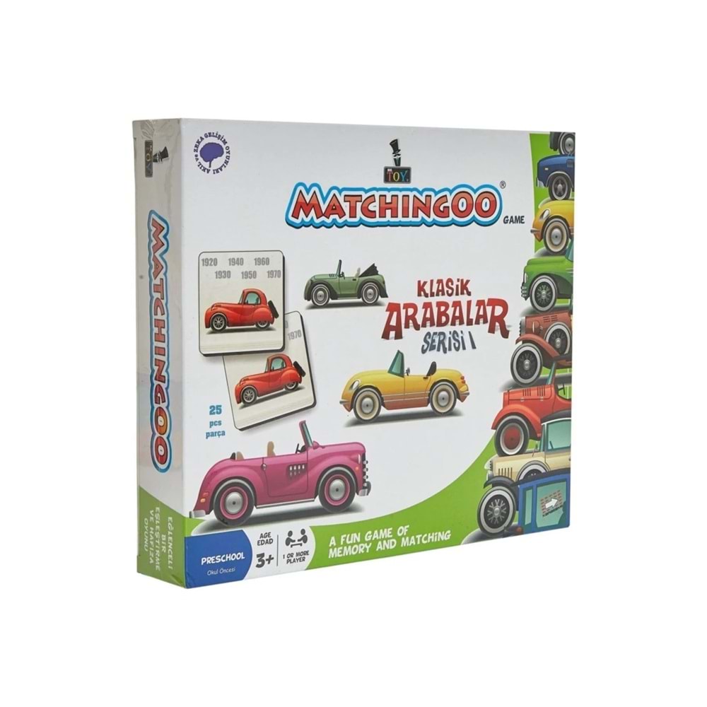 Matchingoo Memory Game Hafıza Oyunu Klasik Arabalar