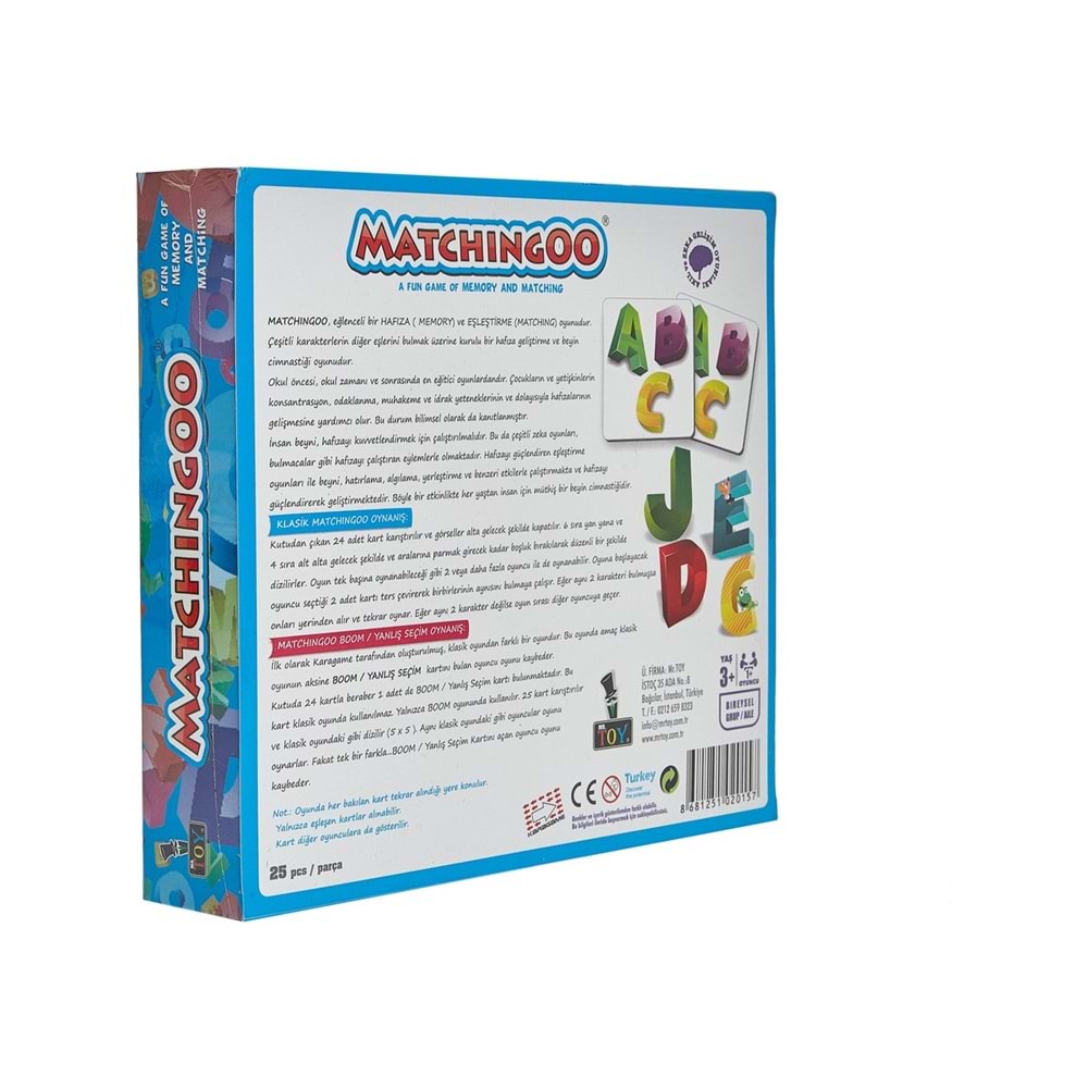 Matchingoo Memory Game Hafıza Oyunu Alfabe
