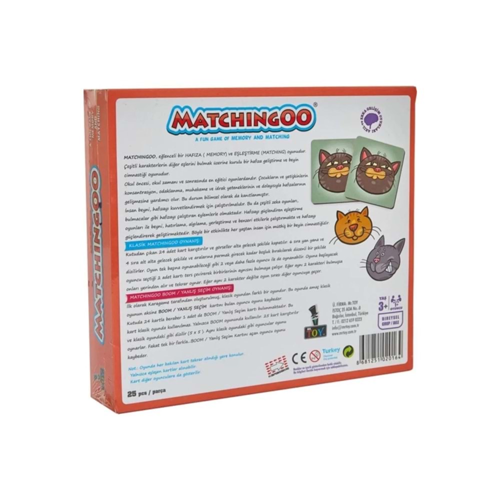 Matchingoo Memory Game Hafıza Oyunu Kedigiller