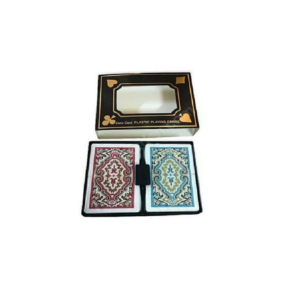 Euro Card Plastik Oyun Kağıdı 2 Deste