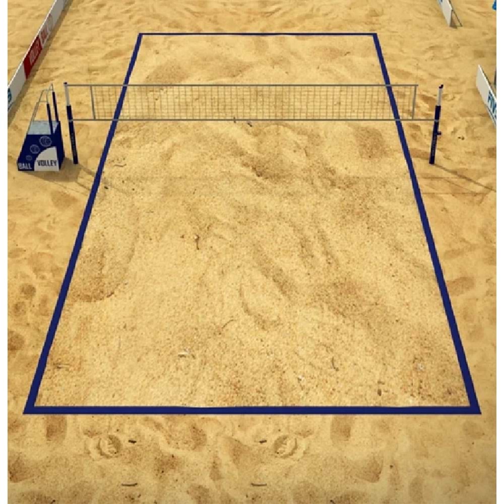Voleybol Saha Şeridi 8*16mt Mavi