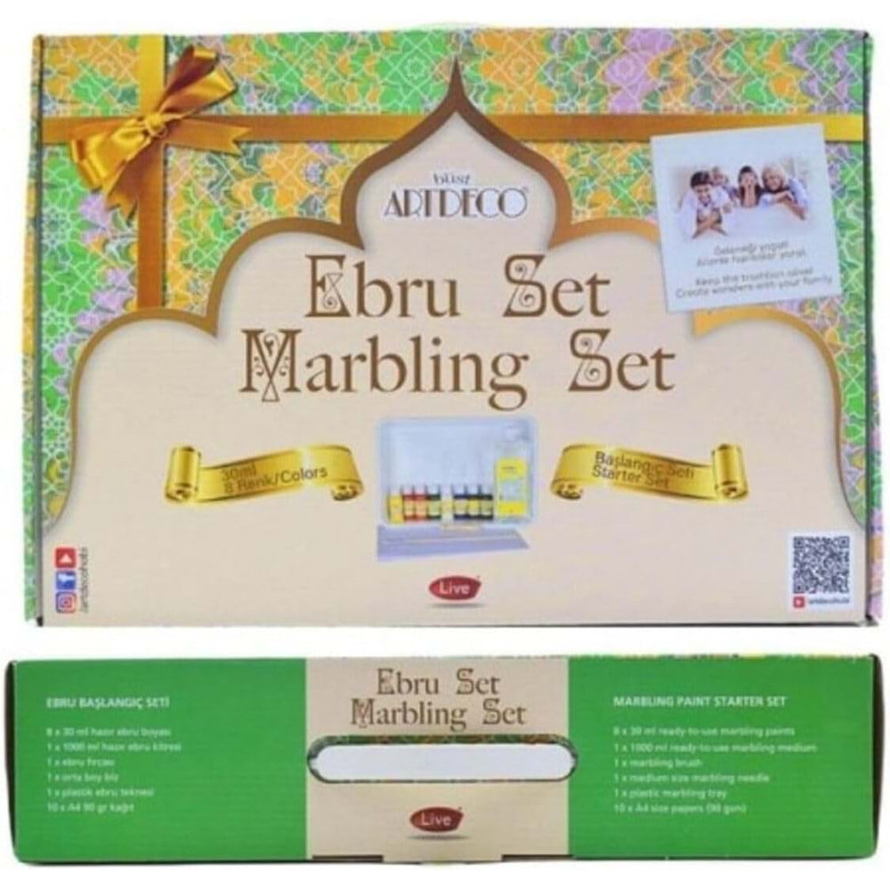 ARTDECO EBRU BAŞLANGIÇ SETİ 8 RENK