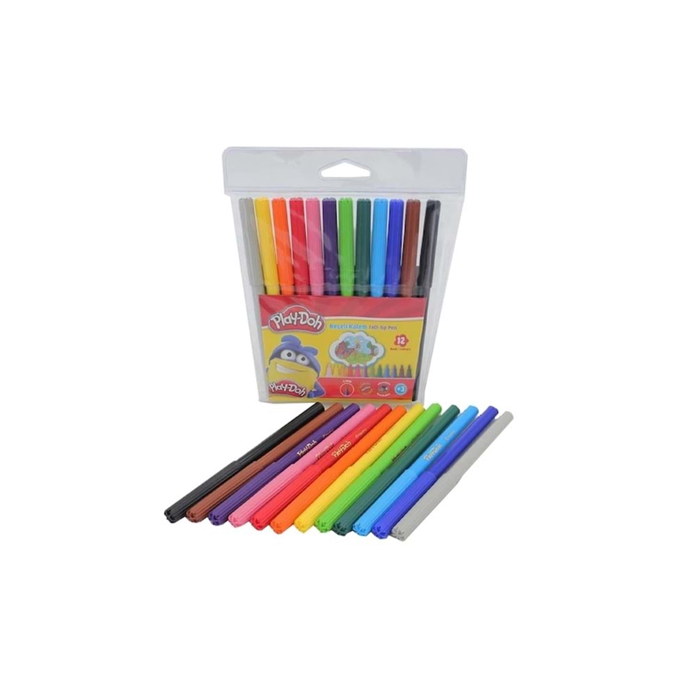 PLAY-DOH KEÇELİ KALEM 2 MM. 12 RENK (PVC)