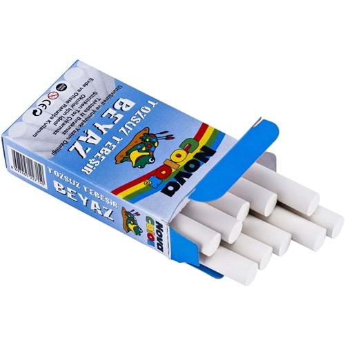 Nova Color Tebeşir Beyaz Tozsuz 10lu