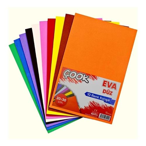 Eva 20x30cm 10 Renk Karışık Pk Çook