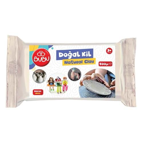BU-BU Doğal Kil 500gr Beyaz