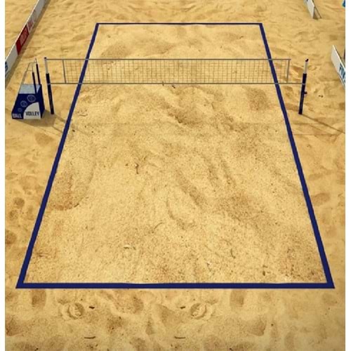 Voleybol Saha Şeridi 8*16mt Mavi