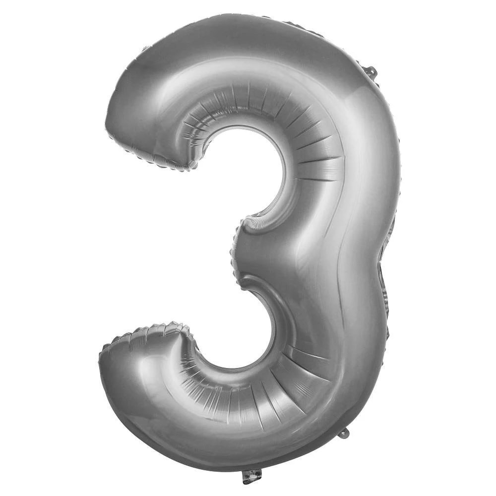 Folyo Balon 76cm Rakam Gümüş 