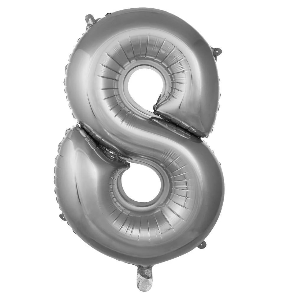 Folyo Balon 76cm Rakam Gümüş 