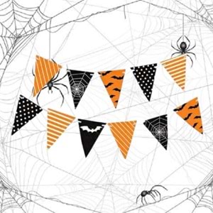Cadılar Bayramı Üçgen Banner Halloween Temalı 21*270cm