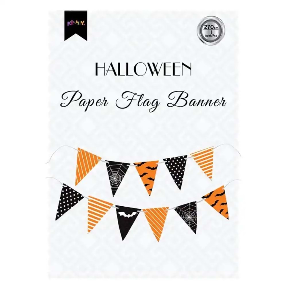 Cadılar Bayramı Üçgen Banner Halloween Temalı 21*270cm
