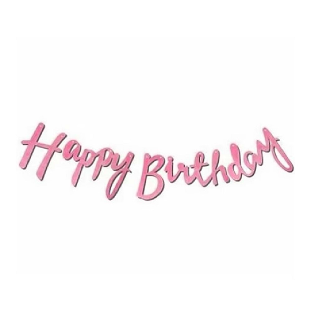 Happy Birthday Kaligrafik Yazı Mavi