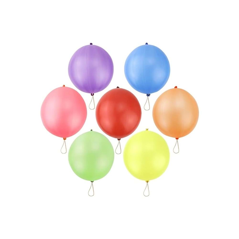 Balon Punch Baskısız 100lü Karışık Atom Balon