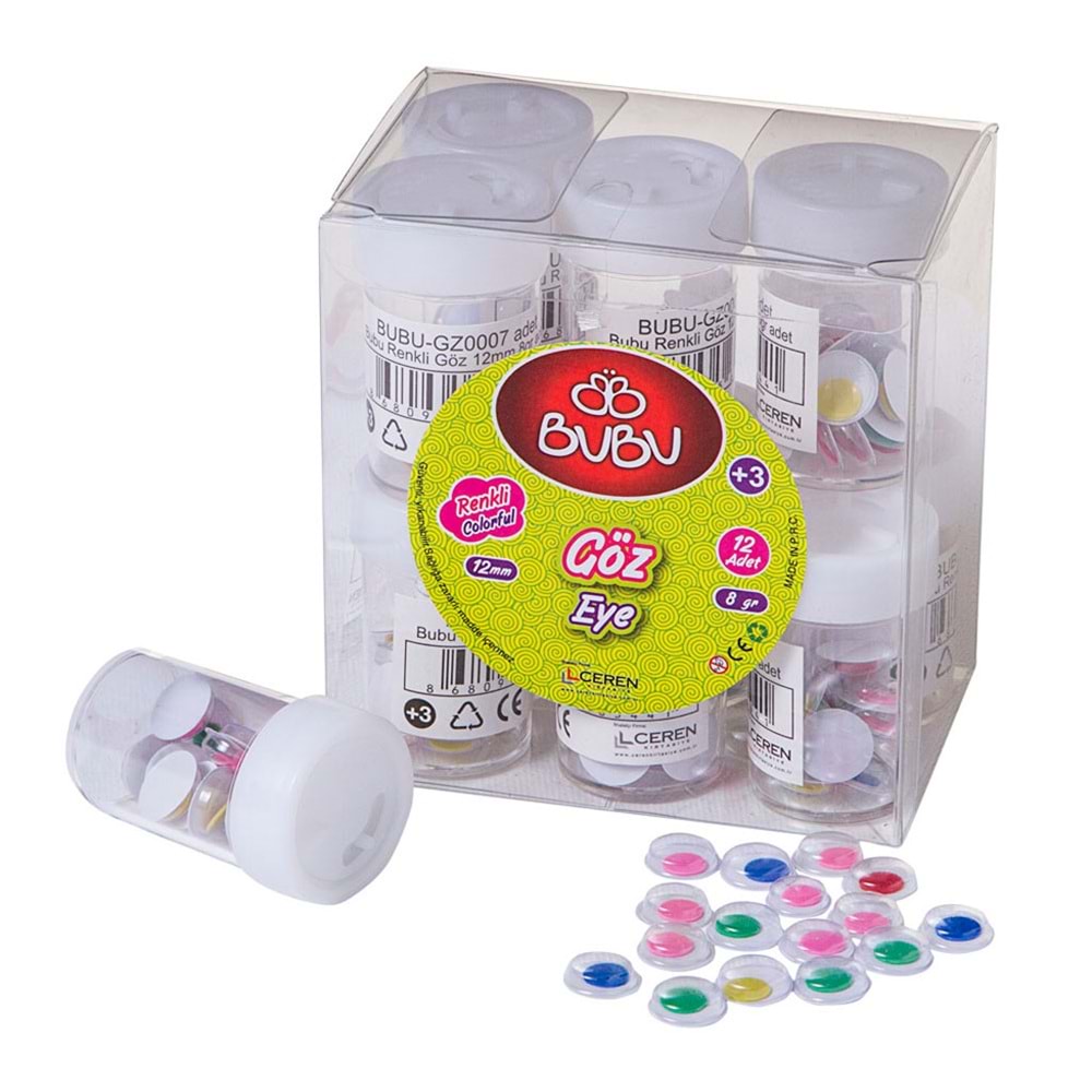 BU-BU RENKLİ GÖZ 12MM.8GR.