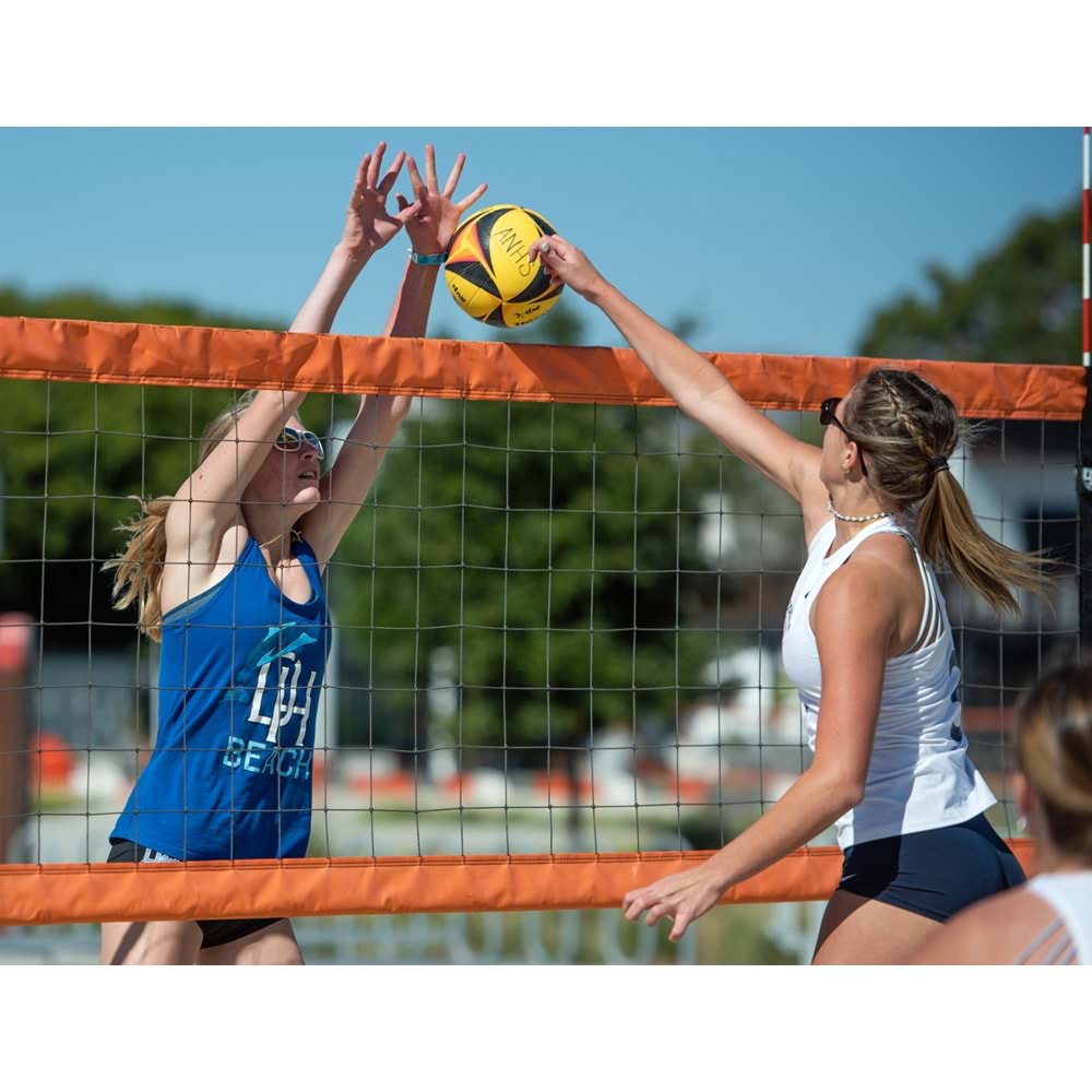 Beach Voleybol Filesi Avessa 4 Tarafı Neon Bantlı